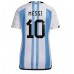 Billige Argentina Lionel Messi #10 Hjemmetrøye Dame VM 2022 Kortermet